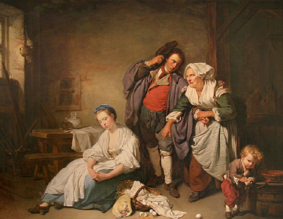 Les oeufs cassés de J.B. Greuze Les oeufs cassés de J.B. Greuze
