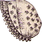 Bonnet de nourrice à petites fleurs détachées, brodées à la main