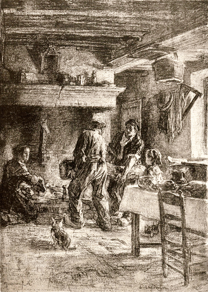La bûche de Noël - Léon Lhermitte La bûche de Noël - Léon Lhermitte