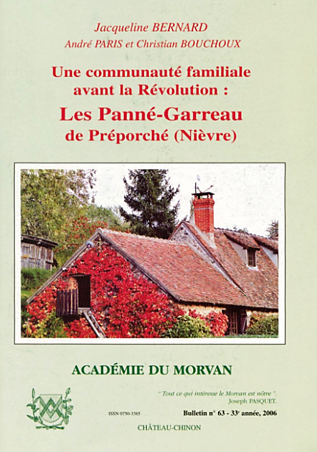 Une communauté familiale avant la Révolution : Les Panné-Garreau de Préporché (Nièvre)