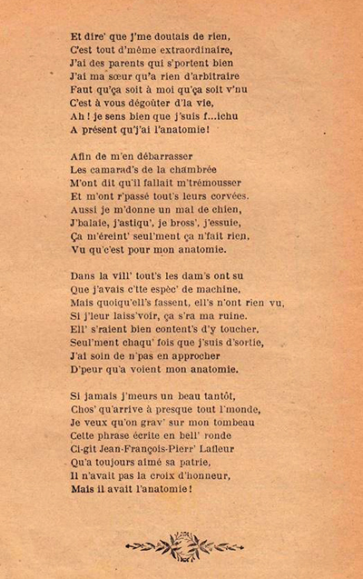 L'anatomie du conscrit L'anatomie du conscrit