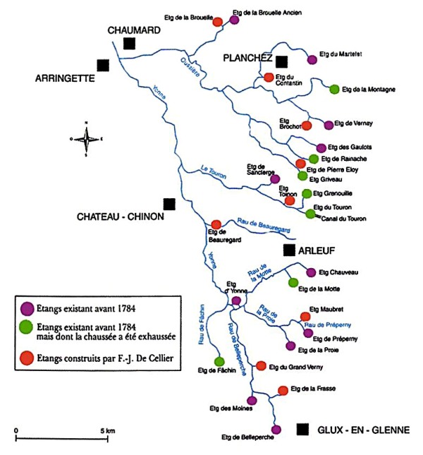 Carte des étangs