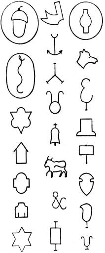 Tableau de marques de martelage