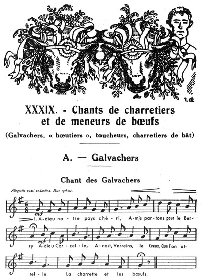 Partition des galvachers Partition des galvachers