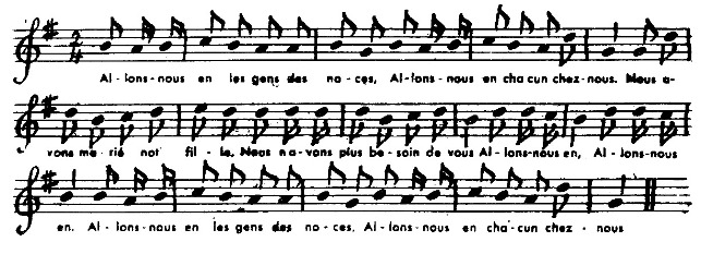 Allons nous en les gens de noces Allons nous en les gens de noces