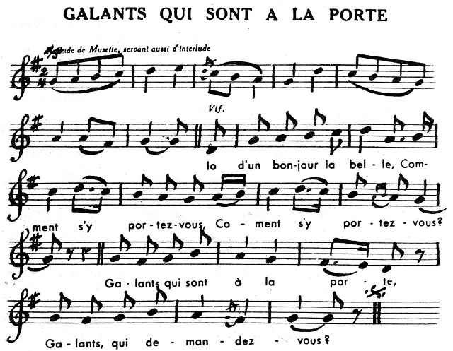 Galants qui sont à la porte Galants qui sont à la porte
