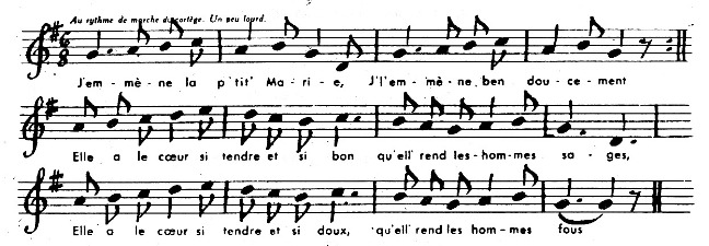 La p'tit' Marie Air de cortège