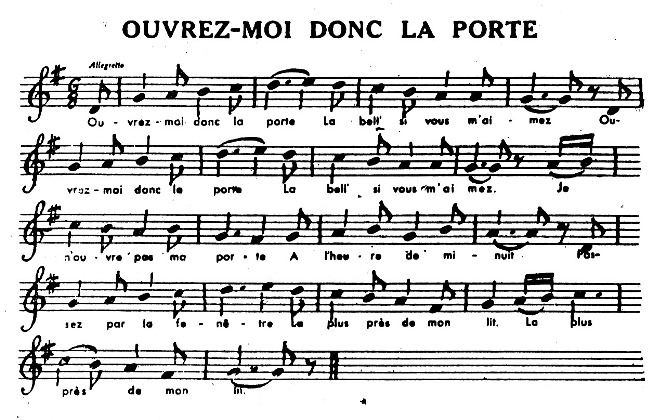 Ouvrez-moi donc la porte Ouvrez-moi donc la porte