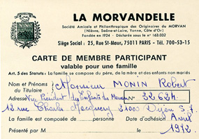 Carte de membre participant